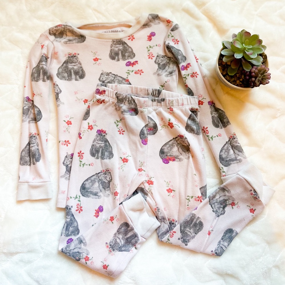 Burt’s Bees 2T Hippo Pajama Set